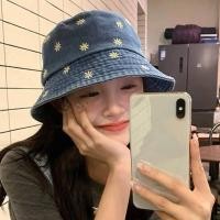 ราคา ไทย แฟชั่นดอกเบญจมาศปักคาวบอยหน้ายิ้มหมวกชาวประมงหมวกบังแดดผู้หญิง (48964690292)