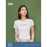 ราคา บอดี้สูทเว้าเอวบอดี้สูท บอดี้สูทผู้หญิงมีฟองน้ำ Senma เสื้อยืดแขนสั้นผู้หญิงฤดูร้อนสั้น Slim Fit ของแท้ไหล่พิมพ์เสื้อผ้าจีบแคบ (55515590008)