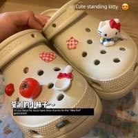 ราคา jibbitz อะคริลิค missyp jibbitz อุปกรณ์เสริมรู อุปกรณ์เสริมรองเท้า หัวเข็มขัดรองเท้า hello hello kitty เหมาะสําหรับ crocs ตกแต่งสามมิติน่ารัก (51315586173)