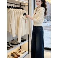 ราคา sweater ไหมพรม cardigan ไหมพรม สีเบจคลุมด้วยผ้าบิดซิปคู่ถักคาร์ดิแกนผู้หญิง2026รูปแบบใหม่ฤดูใบไม้ผลิที่ไม่ซ้ํากันที่สวยงามยักษ์ด้านบนที่สวยงาม (48765867069)
