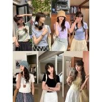 ราคา บอดี้สูทสาวอวบ บอดี้สูทเว้าเอวบอดี้สูท Lu Xiao Group U คอไหล่แท้แขนสั้นสีทึบ2026ฤดูร้อนสไตล์เกาหลีอารมณ์Slimmerดูขนาดเล็กAll Matchแฟชั่นT (42033343239)