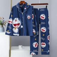 ราคา ชุดนอนชาย ชุดนอนซาติน ชุดนอนฤดูใบไม้ผลิและฤดูใบไม้ร่วงแขนยาวผู้ชายพร้อมไขมันพลัสขนาด 200 จิน ชุดเลานจ์แว่นผู้ชายชายวัยและวัยกลางคนฤดูใบไม้ร่วงและฤดูหนาว (25840032891)