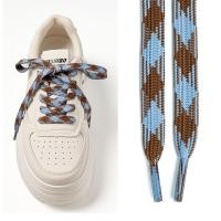 ราคา เชือกรองเท้า สายเชือกรองเท้า รองเท้าสีขาวขนาดเล็ก Shoelaces แบนสีฟ้าสีกาแฟ Intertwined รูปแบบการจับคู่สี Preppy สไตล์ผ้าใบหนา Soled ผ้าใบขนมปัง Shoelaces (50415564486)