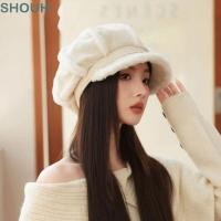 ราคา SHOUH หมวก Newsboy แปดเหลี่ยม หมวกเบเร่ต์อุ่นตุ๊กตา หมวก Newsboy กันลมสไตล์ฝรั่งเศสฤดูหนาว (46464612870)