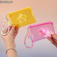 ราคา SHOUH กระเป๋าสตางค์ใบเล็ก กระเป๋าใส่เหรียญสีสันสดใสทรายดูด น่ารักโปร่งใสพร้อมเชือกเส้นเล็กลูกปัดผู้ถือบัตรนักเรียน PVC (54916932238)