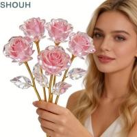ราคา SHUH 10 ชิ้นกุหลาบนิรันดร์ กุหลาบใบไม้สีชมพูงานฝีมือขนาดใหญ่ ตกแต่งบ้านดอกกุหลาบชุบฟอยล์ทนนิรันดร์ (54016983901)