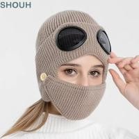 ราคา SHOUH หมวกบุขน พร้อมหมวกฤดูหนาวถักบุขนขนแกะ หมวกไหมพรมกันหนาวกันหนาวกันถักที่อบอุ่นพร้อมฤดูฤดูใบไม้ร่วง (52063992169)