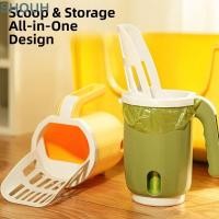 ราคา SHOUH ตักทรายแมว พร้อมที่เก็บกระเป๋า Slotted Scoop ถังขยะ ที่ตักขยะแมวพลาสติก ครอบคลุมที่เก็บขยะ (51815617565)
