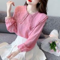 ราคา สินค้าใหม่ ฤดูใบไม้ร่วงใหม่สไตล์ลดอายุเสื้อคอปกตุ๊กตาฝรั่งเศสผู้หญิงแขนยาว ดีงาม ชีฟองแฟชั่นเสื้อขนาดเล็กด้านบนอินเทรนด (57065693432)