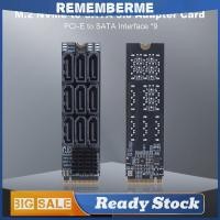 ราคา M 2 M KEY Nvme ถึง 9 พอร์ต SATA 3 0 อะแดปเตอร์ PCIE 3 0 X2 ความจุฮาร์ดดิสก์ M 2 ถึง SATA 3 0 Riser การ์ดสําหรับเดสก์ท็อปพีซี (45162818834)