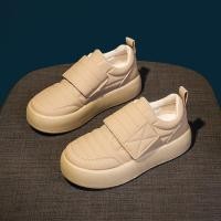 ราคา Velcro รองเท้าสีขาวผู้หญิงขนแกะซับรองเท้าสไตล์ใหม่รู้สึกน่าเกลียดน่ารัก Niche Design รองเท้าผ้าใบขนมปังความรู้สึกระดับไฮเอนด์ (49762236455)