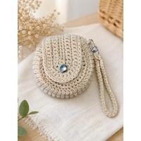 ราคา กระเป๋าใส่เหรียญ ถักจากโครเชต์เชือกร่ม กระดุมแม่เหล็ก มาพร้อมสายคล้อง งานแฮนด์เมด มีให้เลือกหลายสีพร้อมส่ง (44030723829)