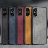 ราคา สําหรับ Sony Xperia 5 V หรูหราธุรกิจ Retro หนังยางนุ่ม TPU Case Cover (56014204735)