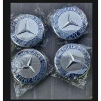 ราคา โลโก้ฝาครอบดุมล้อ ฟ้า 4 ชิ้น แท้ พร้อมจัดส่ง เหมาะสำหรับ Mercedes Benz (10941522881)