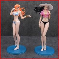 ราคา PF 2 ชิ้น ONE PIECE Nami Nico Robin Action Figure ชุดว่ายน้ําอะนิเมะสาวรุ่นเดสก์ท็อปเครื่องประดับ (56065708562)