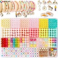 ราคา 1340 ชิ้นสร้อยข้อมือชุดสําหรับเด็กอะคริลิครอบลูกปัดยูนิคอร์นสําหรับ DIY สร้อยข้อมือชุดสร้อยคอ Manik DIY Kanak kanak (52412620743)
