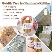 ราคา 3 มม 100 M Hollow Metallic เชือก 16 สี Glitter Gold Silver Craft สายไฟสําหรับถัก Macrame ตกแต่งคริสต์มาสและกระเป๋าทอผ้า (43832207734)