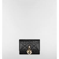 ราคา ของแท้ 100 กระเป๋าสตางค์ Dior รุ่น My Dior Veronia Wallet สีดำ จากช็อปเกาหลี (56659318635)