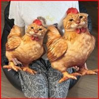 ราคา GL จําลองแมวไก่ Hybrid Plushie หมอนจี้แปลกหัวแมวไก่ตุ๊กตาเบาะ GL (56965677771)