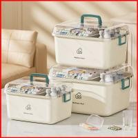ราคา GL กล่องยาความจุขนาดใหญ่หลายชั้นแบบพกพาทางการแพทย์ออแกไนเซอร์กรณีสําหรับบ้านชุดปฐมพยาบาล GL (50815717472)