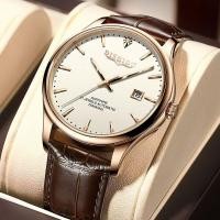 ราคา นาฬิกา ผู้ชาย Simple Luminous นาฬิกาผู้ชาย Non Automatic Mechanical นาฬิกาผู้ชายปฏิทิน (46311944953)