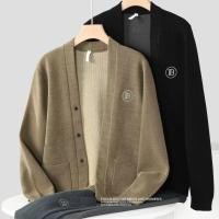 ราคา เสื้อคาร์ดิแกนถักผู้ชายหลวมเกาหลีเสื้อสเวตเตอร์แจ๊กเก็ตลําลอง (27059330528)