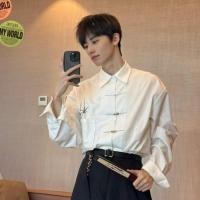 ราคา เสื้อเชิ้ต คอปก สไตล์จีน แฟชั่นฮั่นฝู สําหรับผู้ชาย (25706490786)