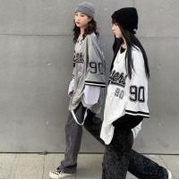 ราคา เสื้อแขนสั้น ชุดเบสบอล อเนกประสงค์ เสื้อเชิ้ตแขนสี่ส่วนทรงหลวม อินสตาแกรม เสื้อแจ็คเก็ตสั้นลําลอง คู่ (25629791565)