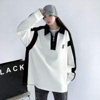 ราคา เสื้อแจ็กเก็ตโปโล มีฮู้ด แต่งซิปครึ่ง สําหรับผู้ชาย และคู่รัก (25325941065)