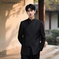 ราคา จินหลานเปาลี ชุดสูทคอปกตั้งสไตล์จีนชุดสูทหัวเข็มขัดผู้ชาย (50005216567)