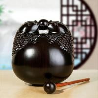 ราคา W ปลาไม้ไม้มะเกลือ Rosewood แกะสลักพกพา Chanting Instruments บ้านพุทธ Hall ตกแต่งเครื่องเพอร์คัชชัน (55766866354)