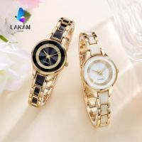ราคา ลาคัม นาฬิกาข้อมือผู้หญิง รอบหน้าปัดควอตซ์เคลื่อนไหวนาฬิกาข้อมือควอตซ์ ร้อนขายสายรัดออกแบบเลียนแบบเซรามิกของขวัญนาฬิกาแฟชั่นสํา (56316116108)