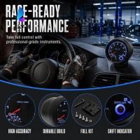 ราคา LAKAM เครื่องวัดวามเร็ว Digital 12V ยานยนต์ TACHOMETER Kit ปรับ 3 75 นิ้ว RPM TACHOMETER Gauge รถเบนซิน (55116923322)