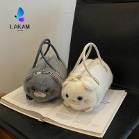 ราคา LAKAM กระเป๋าถือ กระเป๋าสะพายข้างตุ๊กตาสายโซ่ กระเป๋าทรงถังความจุขนาดใหญ่อเนกประสงค์หลากสี (53966364011)