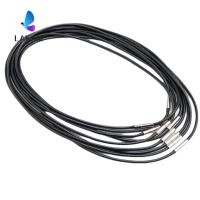 ราคา LAKAM สร้อยคอสายถัก สีดํา DIY จี้เชือกหนังสร้อยคอ พร้อม Clasp 45 ซม สายกันน้ําโซ่สายผู้ชายผู้หญิง (53666333249)