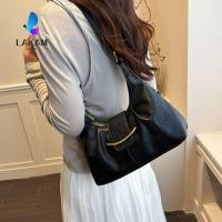 ราคา LAKAM Hobo กระเป๋าสะพาย กระเป๋าใต้วงแขนจีบหนังสิทธิบัตร กระเป๋าเดินทาง Hobo ความจุขนาดใหญ่ (53015211795)