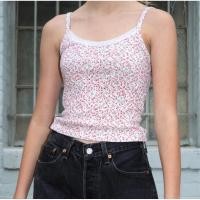ราคา พร้อมส่ง READY TO SHIP Brandy Melville Pink Skylar Floral Lace Tank new without tag (15266474500)