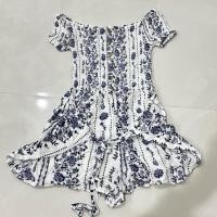 ราคา จั๊มสูทขาสั้น เดรสกางเกงลายดอก น่ารัก มือสอง (44014184214)