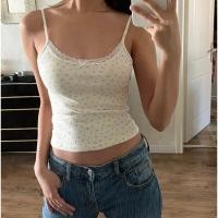ราคา ของแท้ Brandy Melville Skylar floral eyelet tank สายเดี่ยวลายดอกแบรนดี้เมลวิล (23836405874)