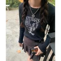 ราคา พร้อมส่ง READY TO SHIP BRANDY MELVILLE STURGIS BIKE WEEK TORI WAFFLE LONG SLEEVE TOP NEW WITH TAG (23667794353)