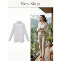 ราคา เสื้อเชิ้ตคอปกแขนยาว ผ้าทิ้งตัว ปลายแขนมีกระดุม มี9สี ขาว แดง น้ำเงิน น้ำตาล เขียว ฟ้า ดำ ชมพู แดงไวน์ (48410846044)