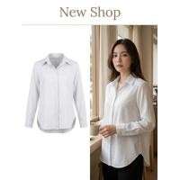 ราคา เสื้อเชิ้ตแขนยาว สีขาว ซ่อนกระดุมหน้า กระดุมสีทอง มี 2 สี ขาว โอรส ความยาวเสื้อ 26 นิ้ว (54815602876)