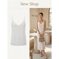 ราคา เสื้อสายเดี่ยว สีขาว คอวี ดีไซน์สายไขว้หลัง (40730283595)