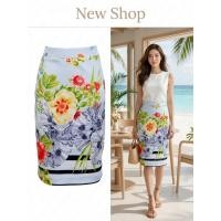 ราคา กระโปรง สีฟ้า ผ้าสแปนเด็กซ์ Spandex Fabric ความยาวกระโปรง 22 (28763141600)