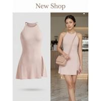 ราคา เสื้อครอปคอ ผ้าร่องยืด ทรงเข้ารูป สีพาสเทล ใส่สบาย (56858986930)
