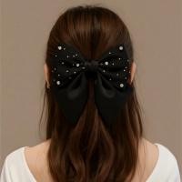 ราคา โบว์ติดผม กิ๊บโบว์ใหญ่ติดผมแบบสปริง ดีไซน์ประดับเพชร (44701728318)