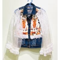 ราคา เสื้อแจ็คเก็ตยีนส์แขนยาวผ้าแก้วประดับมุกแต่งลูกไม้ สไตล์วินเทจ อก 40 ยาว 22 นิ้ว (52866352179)