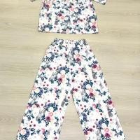 ราคา เซตเสื้อกางเกงขายาวสีขาวครีมปกปักลูกไม้ ป้าย YPY ผ้าไหมอิตาลีมีกระเป๋า เอวสม็อค อก 40 ยาว 24เอว 22 34 สะโพก 42ยาว 39นิ้ว (57167459517)