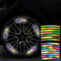 ราคา Dremt 20pcs รถล้อ Hub แถบสะท้อนแสงยางขอบที่มีสีสัน Stiers Night ขับรถตกแต่งสําหรับรถยนต์ Styling อุปกรณ์เสริม mt (54613486773)
