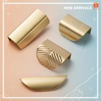 ราคา มือจับลิ้นชักแบบ Lip Pull ทองเหลือง มือจับตู้แบบซ่อน สำหรับตู้ครัว ตู้เสื้อผ้า และลิ้นชัก (48862338782)